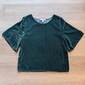 Velvet Green Short-Sleeve Shirt